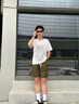 nasawassup官方聯(lián)名工裝短褲男潮流美式寬松五分褲休閑褲夏季褲子男生直 卡其色DK33-HMFS L 【建議100斤-120斤】 曬單實(shí)拍圖