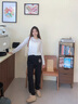 Teenie Weenie小熊女裝衛(wèi)褲2025年秋季新款柔軟舒適加絨收腳休閑褲 黑色 S 曬單實(shí)拍圖