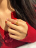 中國黃金（CHINA GOLD）四葉草黃金戒指女足金999活口指環(huán)求婚情人節實(shí)用生日禮物送女友 今/次日達*足金四葉草鉆戒【鑲嵌托帕石】約1.4g 曬單實(shí)拍圖