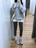 名橙高腰鯊魚(yú)褲女秋冬新款外穿收腹提臀修身顯瘦小腳褲彈力無(wú)痕打底褲 碳灰色—春秋款【適合22-30°C】 M 【適合95-115斤】 曬單實(shí)拍圖