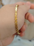 金至尊（3D-GOLD)黃金手作鏡面金工藝玫瑰之戀足金999手鐲送女友七夕禮物計價 58mm-18.76克（配珠寶禮盒) 曬單實拍圖