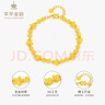 萃華金店足金999蝴蝶結(jié)黃金手鏈金珠女士首飾結(jié)婚三金送女友老婆生日禮物 蝴蝶花手鏈約7.3g 曬單實(shí)拍圖