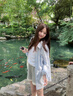 京多夢(mèng)條紋襯衫外套女2025秋季寬松韓版慵懶風(fēng)設計感防曬百搭襯衣上衣 藍色條紋 M 藍色（90-105斤） 曬單實(shí)拍圖