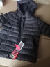 坦博爾輕薄羽絨服女短款連帽百搭休閑秋冬女士外套 黑色 XL(175) 曬單實(shí)拍圖