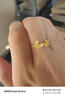 QMXD金色鏤空蝴蝶戒指女仿沙金輕奢風(fēng)久不掉色開(kāi)口戒2025新款高級時(shí)尚 金色鏤空蝴蝶戒指 曬單實(shí)拍圖