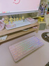 珂芝（KZZI）  i75青春版矮軸三模機械鍵盤(pán)商務(wù)辦公輕薄便攜全鍵熱插拔適用蘋(píng)果風(fēng)長(cháng)續航RGB桃夭粉白雪軸 曬單實(shí)拍圖