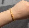中國珠寶小蠻腰黃金手鏈足金999金珠手串轉運珠送老婆七夕禮物送女友生日 1.65g 曬單實(shí)拍圖