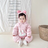 班喜迪【三防】嬰兒羽絨服連體衣冬季寶寶衣服白鴨絨連帽外出服秋冬爬服 粉色 80 曬單實(shí)拍圖