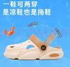 巴布豆童鞋男童夏季軟底洞洞鞋兒童拖鞋117542169淺麻灰/水月藍(lán)36-37 曬單實(shí)拍圖