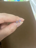 千葉珠寶黃金培育紫藍寶/培育沙弗萊/紫水晶耳釘四葉草黃金耳釘禮物女 足金紫水晶耳釘 金重約1.08g 曬單實(shí)拍圖