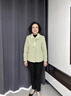 俞兆林（YUZHAOLIN）媽媽秋裝新中式毛呢外套2025新款中老年人女裝秋冬呢子氣質(zhì)上衣服 FFN703591 灰綠色 L  （推薦100-120斤） 曬單實(shí)拍圖