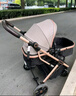 ANGI BABY嬰兒推車可坐可躺嬰兒車輕便折疊高景觀遛娃神器雙向避震手推車 卡其色【一體式睡艙】 曬單實拍圖