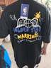 NBA歡樂(lè)的運(yùn)動(dòng)系列-湖人/凱爾特人/勇士情侶寬松t恤運(yùn)動(dòng)夏季短袖 勇士隊(duì)純棉T恤（黑色） L 曬單實(shí)拍圖