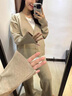 苒琦媽咪孕婦春秋季套裝2025新款時(shí)尚秋冬裝休閑假兩件針織毛衣秋款兩件套 卡其 L 曬單實(shí)拍圖