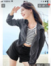 百圖betu女裝夏新款時(shí)尚防曬服紫外線(xiàn)薄款透氣防曬服女2307T83 深灰 XL 曬單實(shí)拍圖
