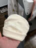 童兜逗嬰兒帽子秋冬季胎帽新生嬰幼兒純棉男女寶寶初生可愛(ài)超萌護囟門(mén)帽 米色觸角 曬單實(shí)拍圖