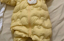 巴拉巴拉童裝嬰兒連體衣輕薄羽絨服寶寶衣服2025冬裝抱衣爬服男童女童萌趣 黃色雪人-白鴨絨 100 cm-充絨量53g 曬單實(shí)拍圖