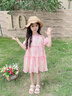 G.DUCKKIDS小黃鴨童裝女童夏裝雪紡連衣裙2025新款洋氣兒童公主裙寶寶夏季裙 粉色  140 (建議125-135cm 7-8周歲） 曬單實(shí)拍圖