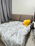 百慕（baimu）超薄床頭床小戶(hù)型床大象耳朵齊邊極窄主臥真皮雙人現代簡(jiǎn)約軟包床 頭層牛皮床 高密櫸木排骨架/1.8x2米 曬單實(shí)拍圖