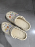 名創(chuàng)優(yōu)品（MINISO）洞洞鞋男女夏季外穿涼鞋防滑厚底踩屎感包頭涼拖鞋 卡其+海洋星星 曬單實(shí)拍圖
