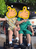 鑫思童遛娃神器口袋嬰兒兒童推車(chē)3-6歲2大童6-10歲溜娃旅游折疊輕便可躺 可躺款戶(hù)外綠：遮陽(yáng)棚+低兜+剎車(chē) 輕便可折疊可登機 曬單實(shí)拍圖