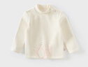 戴維貝拉（DAVE＆BELLA）兒童加絨t恤女寶寶衣服冬裝新款小童保暖長(cháng)袖上衣女童打底衫 白色【現貨】 80 cm（建議身高73-80cm） 曬單實(shí)拍圖