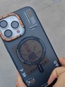 梵皓伊潮牌輕奢磁吸殼適用蘋果15promax手機殼iPhone14pro新款全包防摔套13半透明磨砂簡約小眾16高級感 黑色【Magsafe磁吸+夜光彩色鏡頭】半透磨砂 iPhone16Promax 曬單實拍圖