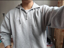 adidas休閑舒適寬松加絨連帽夾克外套男女秋冬阿迪達斯官方輕運動(dòng) 中麻灰   M 曬單實(shí)拍圖