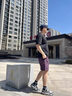 JEEP SPIRIT高檔夏季薄款冰絲工裝短褲男士新款潮流百搭寬松速干休閑五分褲潮 紫色 XL 【建議體重130-150斤】 曬單實拍圖