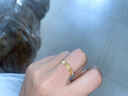萃華金店足金999錢途無量黃金戒指女士時尚簡約七夕禮物送女友老婆 金重約4.1g 12# 曬單實拍圖