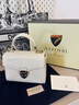 Aspinal of london【凱特王妃同款 】Mayfair梅菲爾女包小號奢侈品小眾真皮斜挎包 象牙白亮面 曬單實拍圖