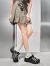 駱駝（CAMEL）洞洞鞋女時尚DIY鞋花休閑涼鞋顯高涼拖鞋 L25M071023 黑色 38-39 曬單實(shí)拍圖