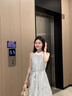 乖甜星海邊度假風(fēng)無(wú)袖掛脖連衣裙女學(xué)生2025時(shí)尚氣質(zhì)長(zhǎng)款溫柔風(fēng)A字裙子a 掛脖連衣裙 M 【建議90-105斤穿】 曬單實(shí)拍圖