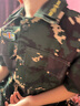 RPNK夏款上新的兒童迷彩套裝幼兒園小孩解放兒童軍訓服衣服 獵人(短袖上衣+褲子+帽子+腰帶) 120 男女同款 曬單實(shí)拍圖