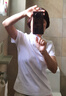 LOVER RUCCI法國半高領(lǐng)t恤女短袖純棉2025夏季新款歐貨修身內(nèi)搭薄款洋氣上衣 白色 S 曬單實拍圖