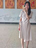 尚都比拉夏季西裝連衣裙女不規(guī)則下擺氣質(zhì)百褶裙收腰顯瘦中長(zhǎng)款職場(chǎng)通勤裙 曬單實(shí)拍圖
