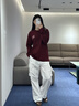 FPA速干抗菌運動長袖上衣 潮流美式寬松圓領(lǐng)情侶戶外春秋季男士t恤 酒紅色 S 曬單實拍圖