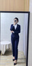 伊婭莎職業(yè)西裝套裝男女前臺接待西服中式茶樓餐飲工作服售樓部物業(yè)正裝 女-藍色西裝+西褲 M 曬單實(shí)拍圖
