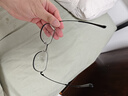 依視路（ESSILOR） 鉆晶系列高清耐磨防藍光近視薄鏡片配度數(shù)眼鏡架男女鏡框 鈦+金屬-全框-4023BK-黑色 鏡框+依視路膜巖高清1.60現(xiàn)片 曬單實拍圖