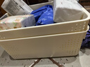 名創(chuàng)優(yōu)品同款 雜物收納筐塑料桌面收納盒廚房櫥柜零食玩具整理筐 奶油色高款特大號 曬單實拍圖