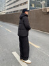 鴨鴨（YAYA）時(shí)空道宇系列反季羽絨服男女同款2025新款情侶立領(lǐng)羽絨面包服S 青光黑色 L (175) 【適合130-150斤】 曬單實(shí)拍圖