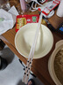 佩爾森奶油風(fēng)陶瓷泡面碗帶蓋學(xué)生宿舍用酸奶碗可愛餐具碗筷套裝方便面碗 曬單實(shí)拍圖