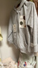 babylove男女寶寶外套春秋洋氣百搭上衣兒童連帽運(yùn)動(dòng)服休閑外出服 淺麻灰 100 曬單實(shí)拍圖