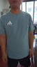 阿迪達斯 （adidas）t恤男夏季運動(dòng)透氣輕薄寬松棉短袖 霧霾藍/白 XL  曬單實(shí)拍圖