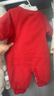 乖奇熊新生嬰兒和尚夾棉連體衣秋冬天保暖哈衣紅色過(guò)新年寶寶中式拜年服 曬單實(shí)拍圖