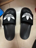 adidas ADILETTE休閑度假居家拖鞋男女阿迪達斯官方三葉草 一號黑/白 42 曬單實拍圖