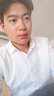 誠景亞麻襯衫男士純色外套白色長(cháng)袖修身韓版青少年小清新棉麻料襯衣I 白色 XL 曬單實(shí)拍圖