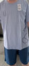 英博倫青少年短袖套裝夏季男大童純棉睡衣中學(xué)生家居服套240淺蘭 175 曬單實(shí)拍圖