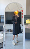 自巧小個子卡其色英倫雙排扣風(fēng)衣外套女2024春秋新款中長款大衣 謐黑色 XS (2碼) 曬單實拍圖