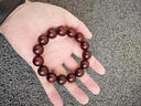 蔓笙小葉紫檀手串男士金絲順紋血檀木佛珠手鏈文玩串珠盤(pán)玩手把件禮物 12mm手串 建議男士 曬單實(shí)拍圖